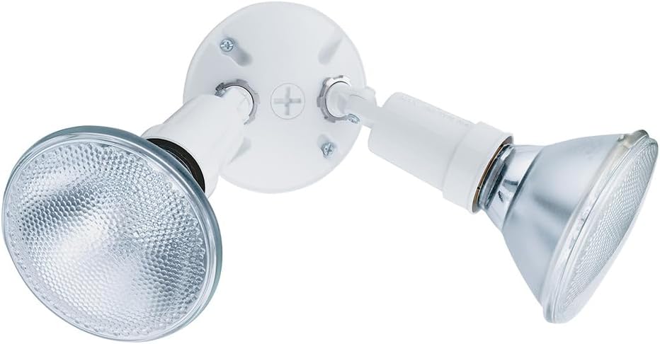 DESIGNERS FOUNTAIN 2067-BK Builder Cast Outdoor Flush Mount Ceiling Light, 10.5 in W, Black & Lithonia Lighting OFTH 300PR 120 WH M12 Adjustable Twin Par Holder Standard Outdoor Flood Light - Image 5