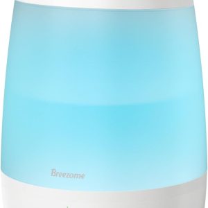 BREEZOME Humidifiers for Bedroom, 2.5L Humidifiers for home, 250ml/h Mist Output, 7 Adjustable LED,25hrs Essential Oil Diffuser, 25dB Ultra-Quiet Operation for Nurseries and Indoor Plants, White