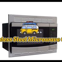 RV Stainless Steel Microwave Oven with Turntable - 1.0 Cu. Ft. Capacity | Includes Trim Kit for Easy Installation & Stylish Finish - Image 2