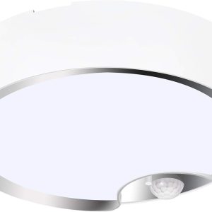 TOOWELL Motion Sensor Ceiling Light Battery Operated Indoor/Outdoor LED Ceiling Lights for Closet Hallway Pantry Laundry Stairs Garage Bathroom Shower Porch Shed Wall 400LM Motion Activated Light