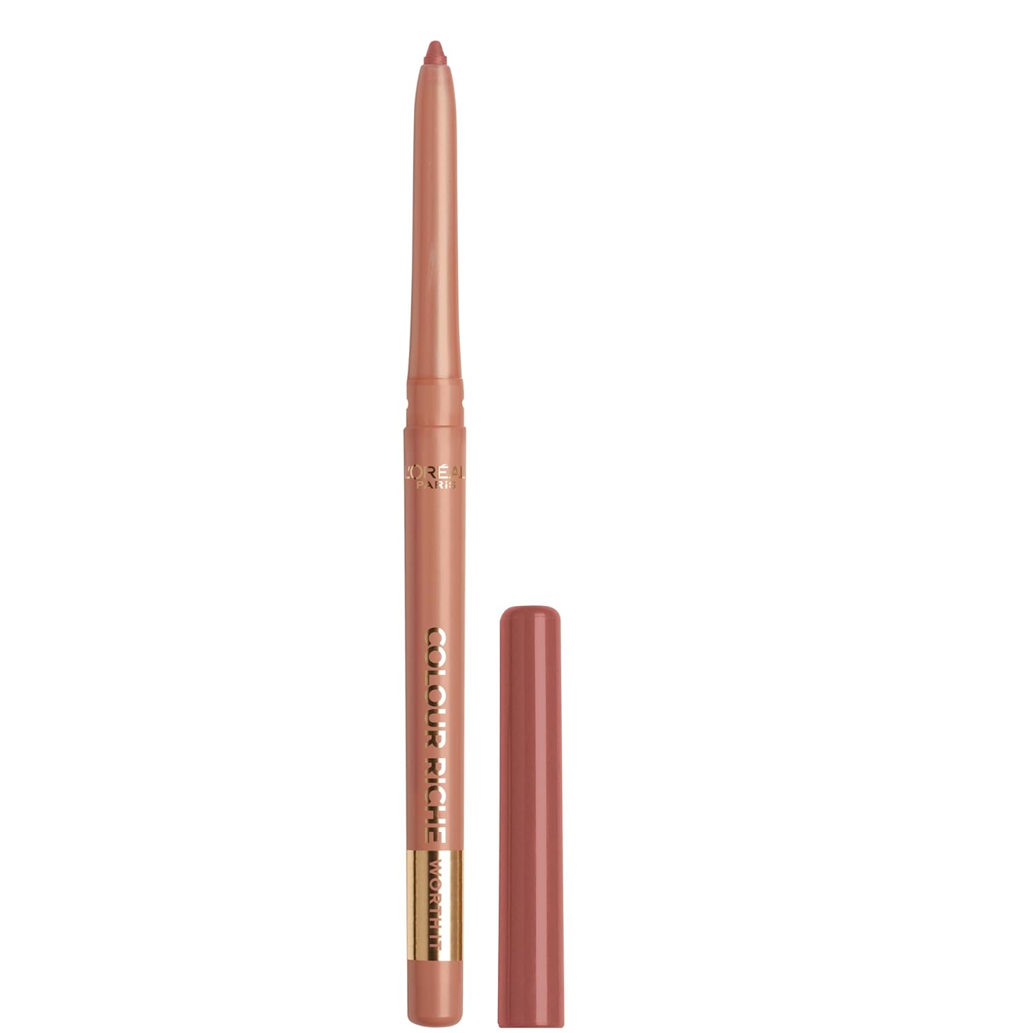 L'Oreal Paris Colour Riche Lip Liner Pencil, Creamy Lip Liner with Omega 3 and Vitamin E, 601 Worth It (Pinky Nude)