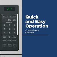 GE ‎JEM3072SHSS Microwave Oven 700 Watts, Auto or Manual Defrost Option, Kitchen Essentials for The Countertop, 0.7 Cubic Feet Capacity, Stainless Steel - Image 5