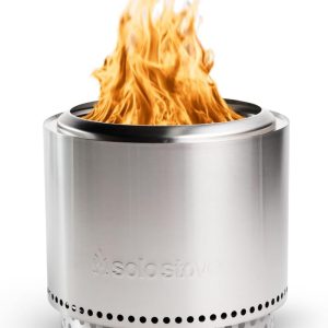 Solo Stove Bonfire with Stand | 19.5" Smokeless Fire Pit, Removable Ash Pan | Portable Stainless Steel Wood Burning Outdoor Fireplace, Ideal for 4–6 People, 21.75 lbs