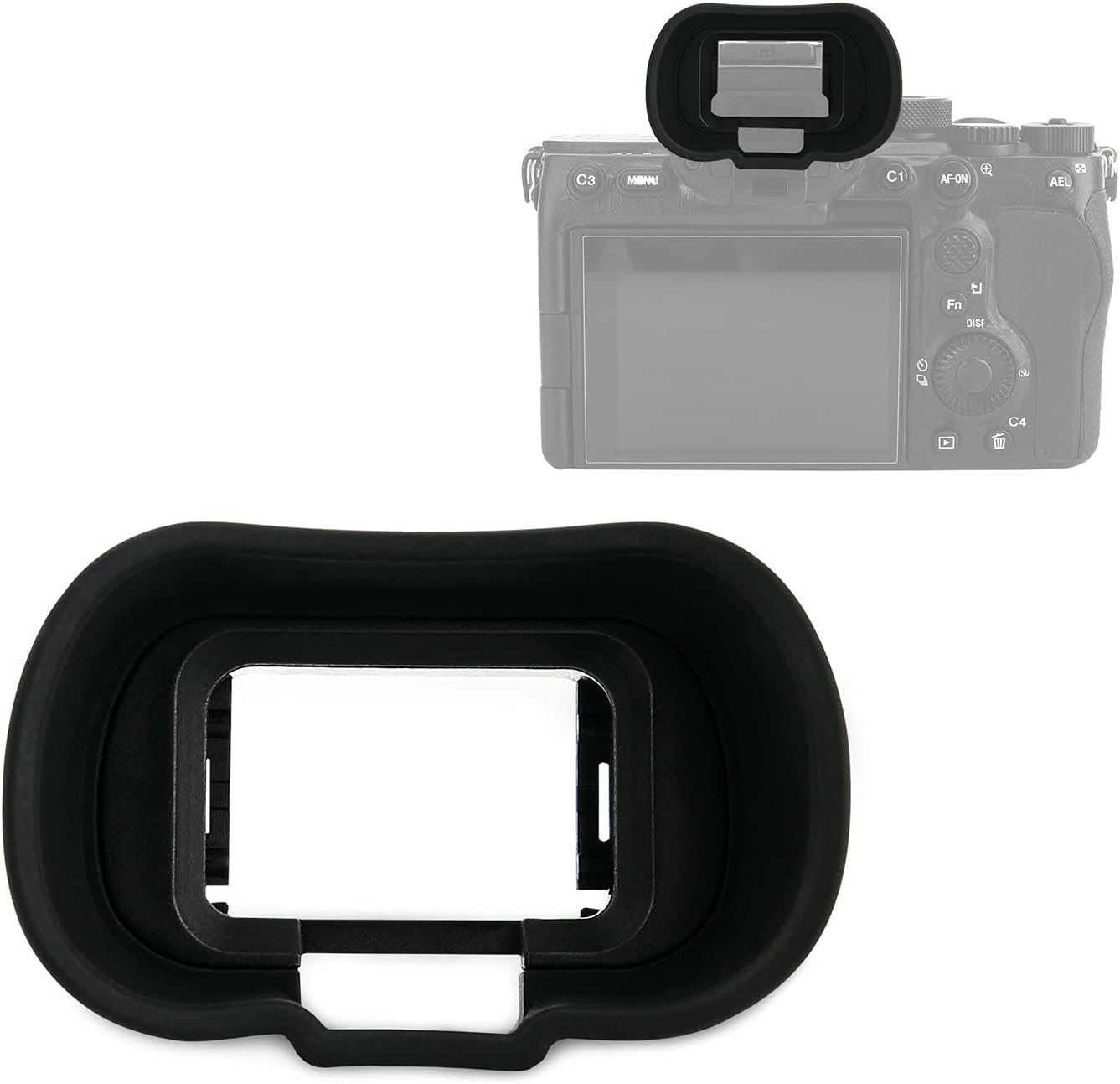 Soft Silicon Camera Viewfinder Eyecup Eye Cup Eyepiece Replacement for Sony Alpha A1II A7R V A7RV A7R5 A7 IV A7M4 A7IV A9III A1 II A7S III A7SIII A7S3 ILCE-7SM3 EVF Eyeshade Replaces Sony FDA-EP19 - Image 9