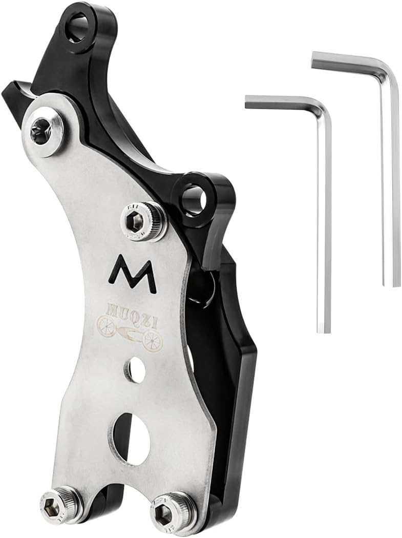 MUQZI Disc Brake Adapter, Bicycle V Brake to Disc Brake Converter Mounting Adapter Heavy Duty 160/180/203mm Rear Disc Brake Modification Accessories