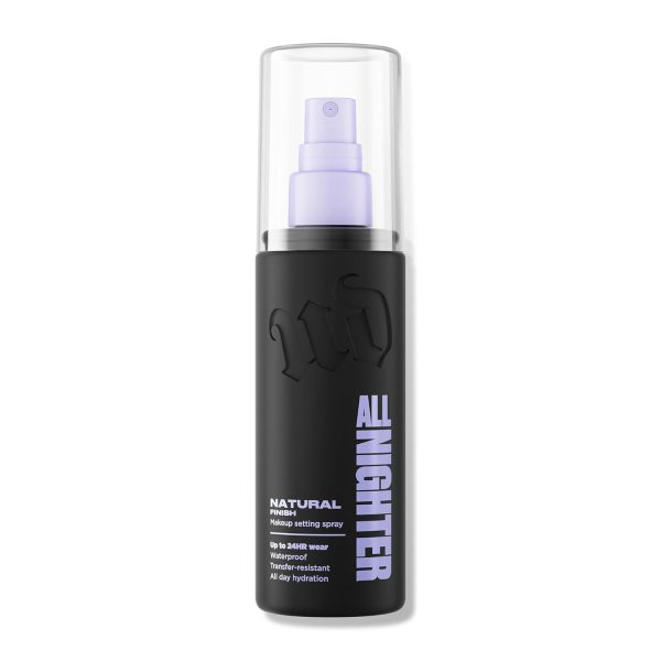 Urban Decay All Nighter Waterproof Makeup Setting Spray - Natural Finish, Up to 24HR Wear, Ultra-Fine Facial Mist, Hydrating Foundation Face Primer, Smudge-Proof, Transfer-Resistant, with Glycerin