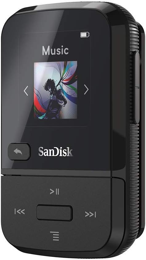SanDisk 16GB Clip Sport Go MP3 Player, Black - LED Screen and FM Radio - SDMX30-016G-G46K (Renewed) - Image 2