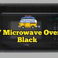 RV Black Microwave Oven with Turntable - 1.0 Cu. Ft. Capacity | Includes Trim Kit for Easy Installation & Stylish Finish - Image 2