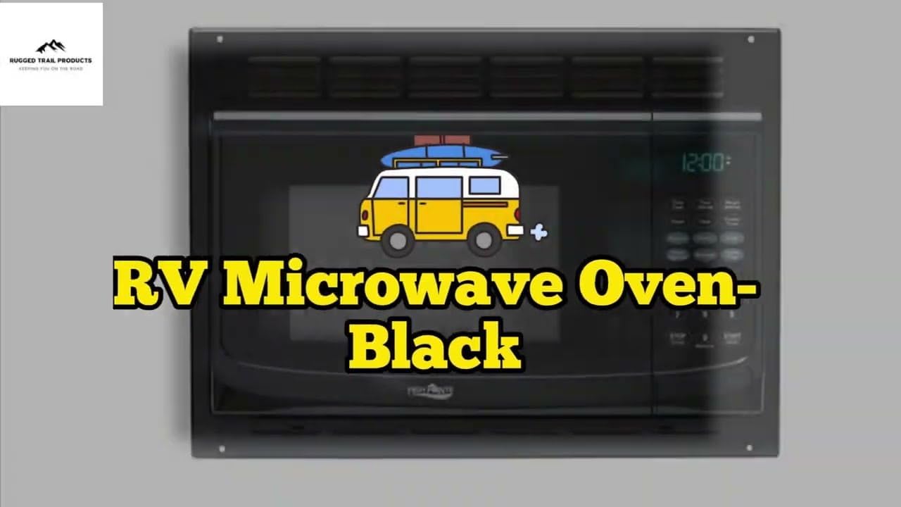 RV Black Microwave Oven with Turntable - 1.0 Cu. Ft. Capacity | Includes Trim Kit for Easy Installation & Stylish Finish - Image 2