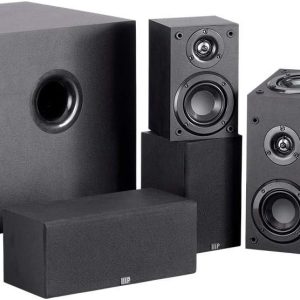 Monoprice Premium 5.1.2 Channel Immersive Home Theater System - With 8 Inch 200 Watt Subwoofer, Black
