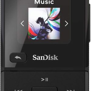 SanDisk 16GB Clip Sport Go MP3 Player, Black - LED Screen and FM Radio - SDMX30-016G-G46K (Renewed)