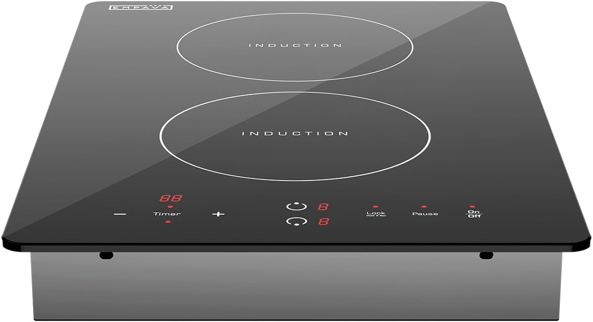 Empava 12 Inch Electric Induction Cooktop Smooth Surface with 2 Burners 120V, 12 Inch, Black - Image 5