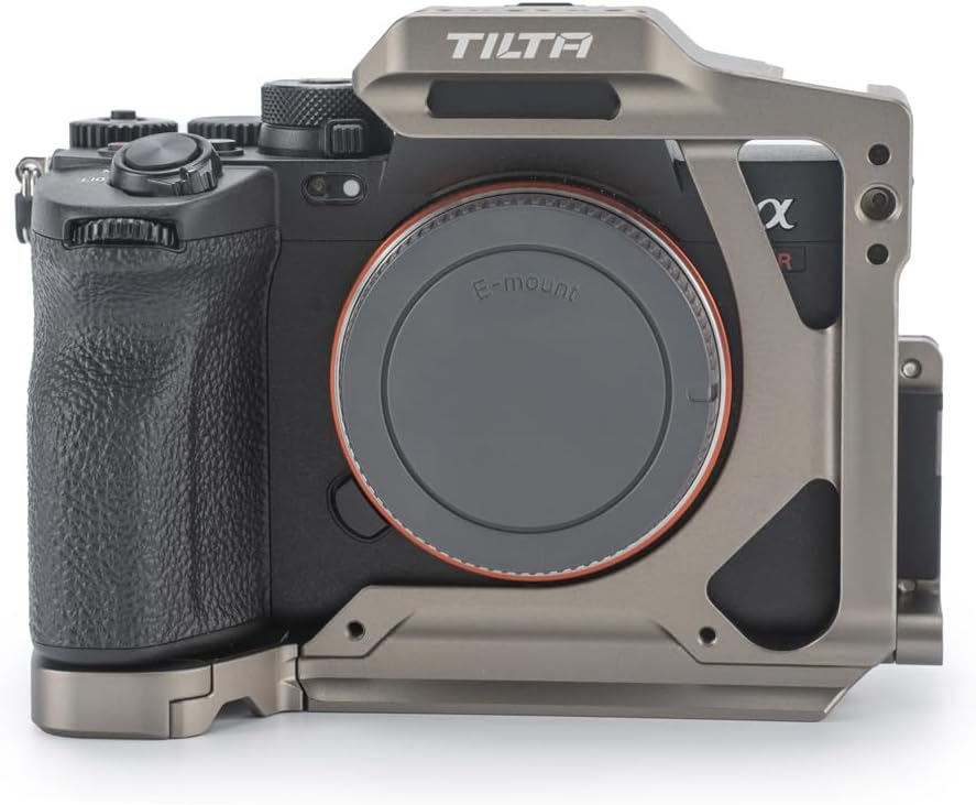 Tilta Half Camera Cage Compatible with Sony a7R V, with Mount Accessories via Cold Shoe and 1/4"-20 Threads with Locating Pins | TA-T46-HCC (Titanium Gray) - Image 2