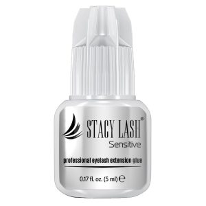 Sensitive Eyelash Extension Glue Stacy Lash 0.17fl.oz/5ml / 5-6 Sec Drying time/Retention – 4-5 Weeks/Black Adhesive/Professional Supplies