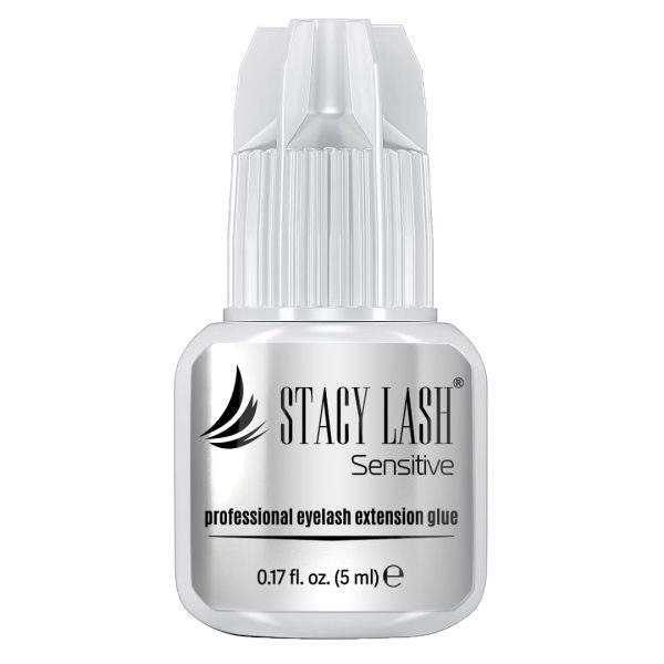 Sensitive Eyelash Extension Glue Stacy Lash 0.17fl.oz/5ml / 5-6 Sec Drying time/Retention – 4-5 Weeks/Black Adhesive/Professional Supplies