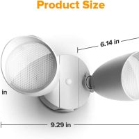 LUTEC 6222W 3500 Lumen 32 Watt 28 LED Dual-Head Floodlight Outdoor, Full Metal Design, Waterproof Exterior Security Wall Light for Patio, Garden, Yard-White - Image 7
