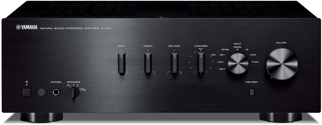 Yamaha Audio A-S301BL Natural Sound Integrated Stereo Amplifier (Black)