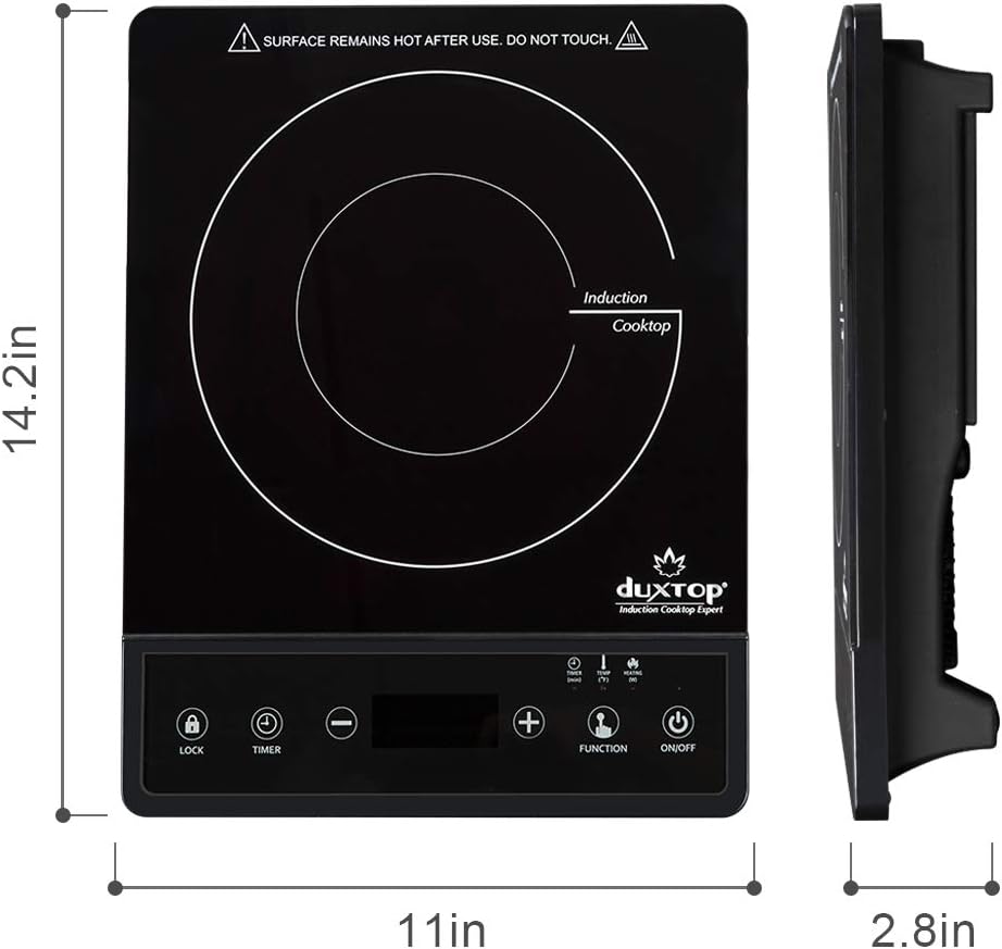 Duxtop Portable Induction Cooktop, Countertop Burner, Induction Burner with Timer and Sensor Touch, 1800W 8500ST E210C2 - Image 8