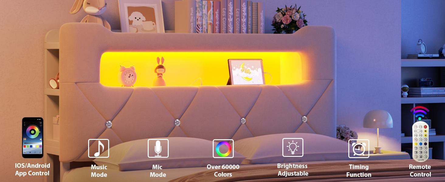 Bed Frame with Storage Drawer