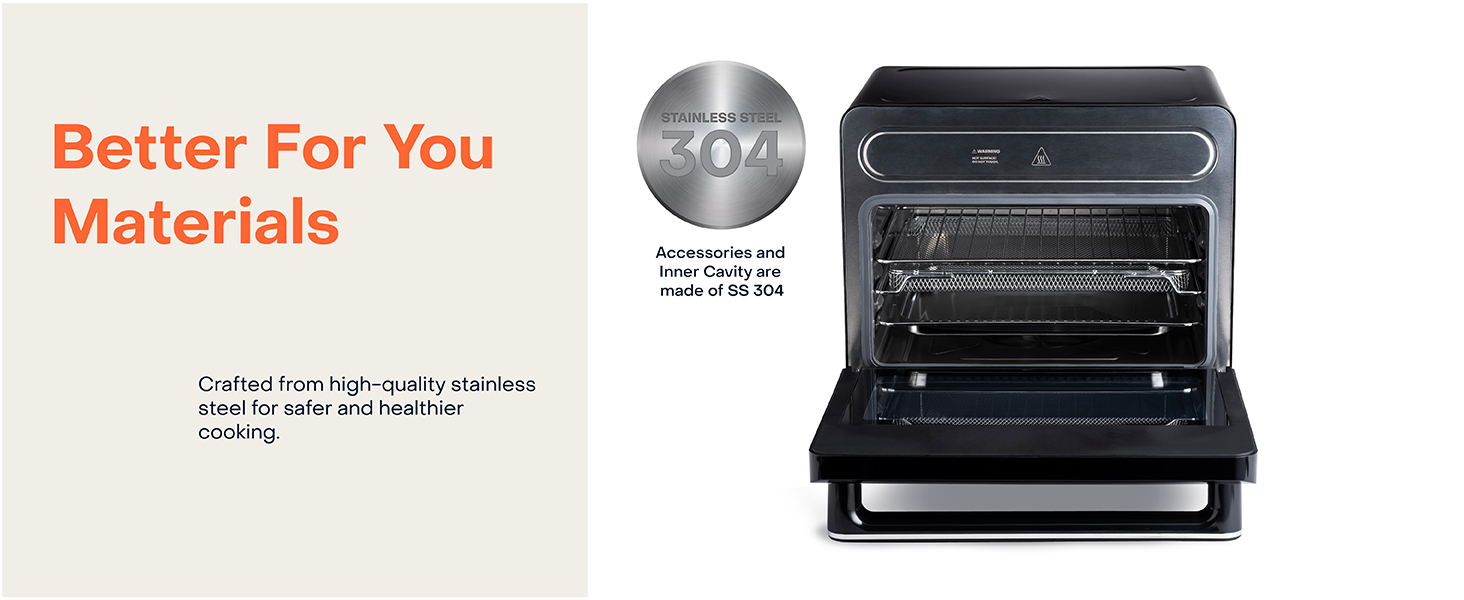 Convection Air Fryer, Countertop Oven for Baking, Roast, Steam, Dehydrate, Pizza