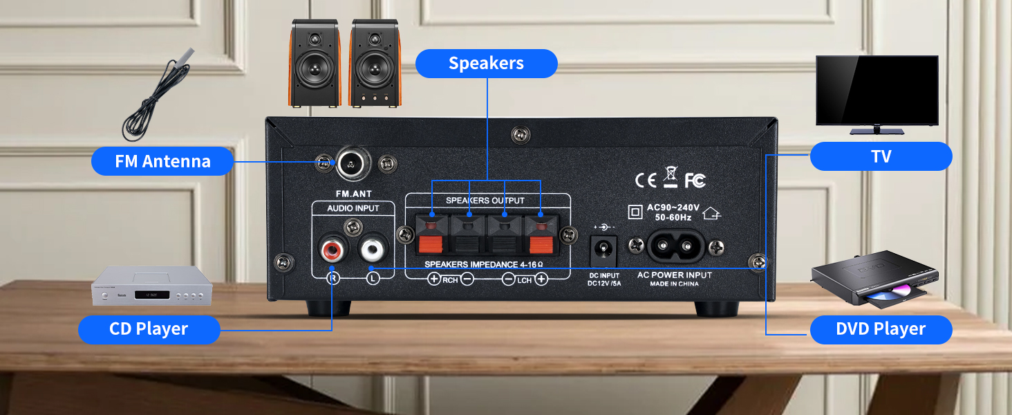 stereo amplifier stereo system stereo receiver stereo receiver with bluetooth