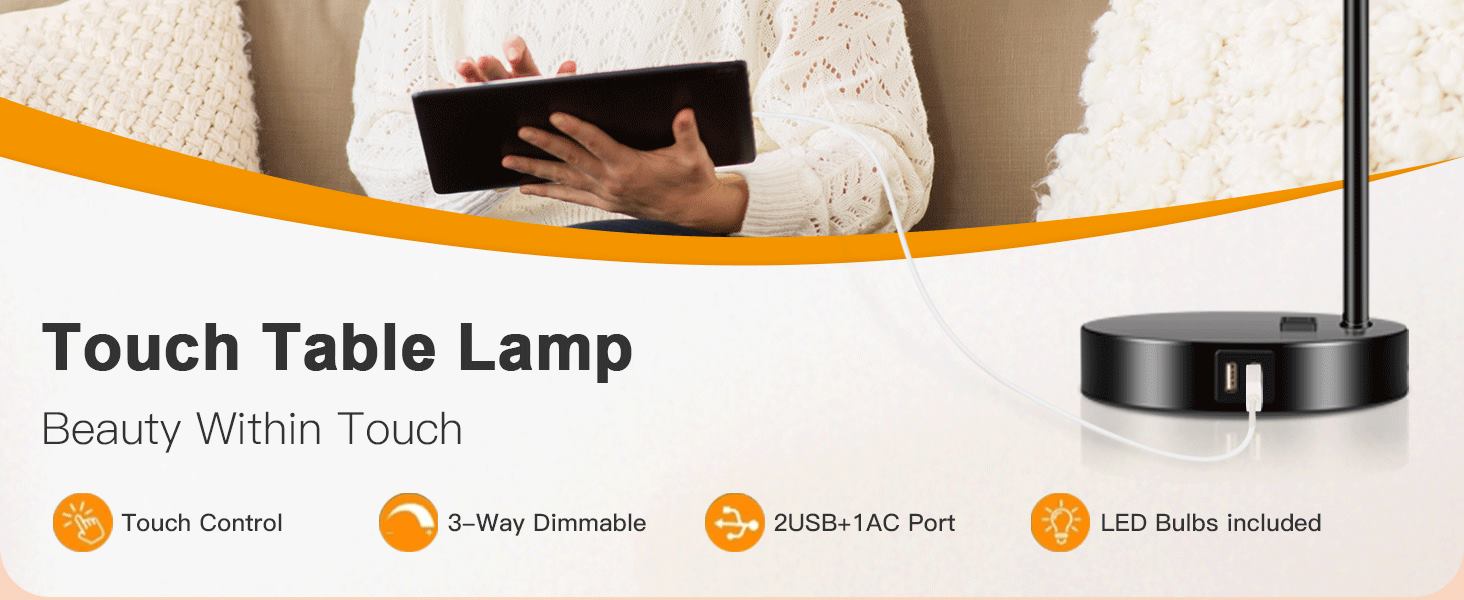 Industrial Touch Control Table Lamps