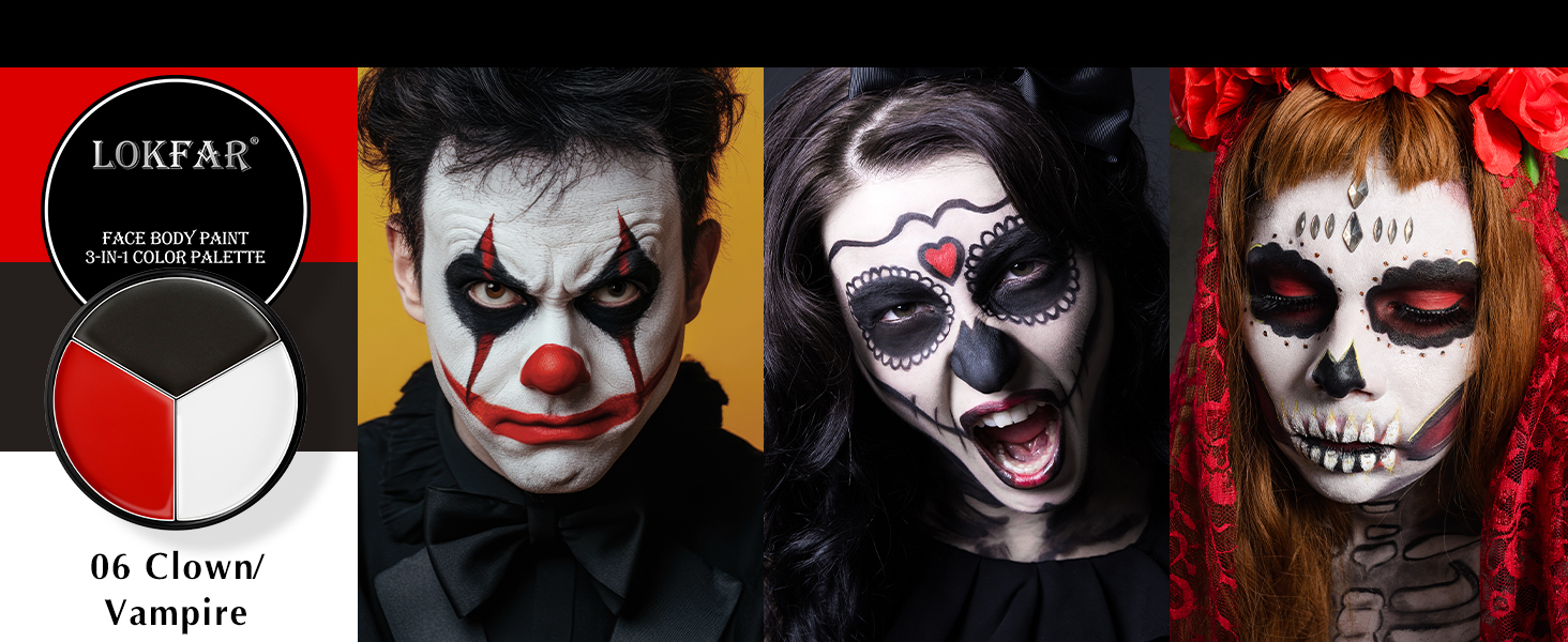 halloween face body paint kit