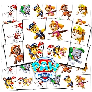 Paw Patrol Temporary Tattoos Individual Perforated for Kids