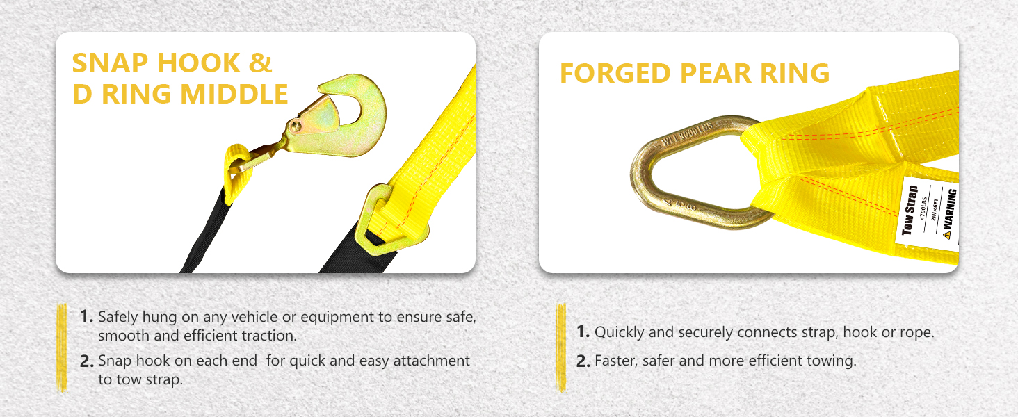 Axle Tie Down Straps with Snap Hooks Cordura Sleeve and Axle Straps