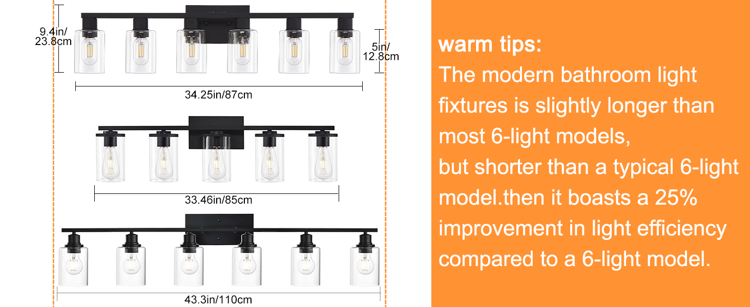 Black vanity lights