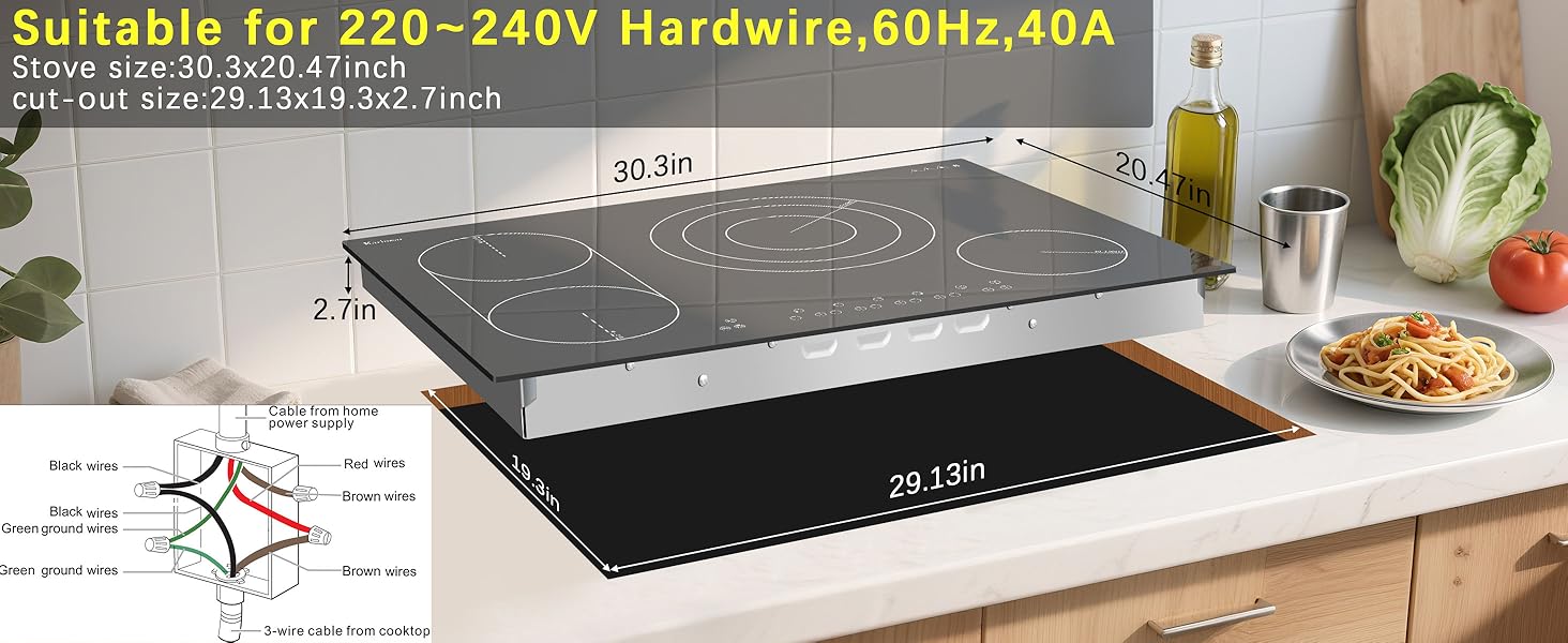 240V electric cooktop