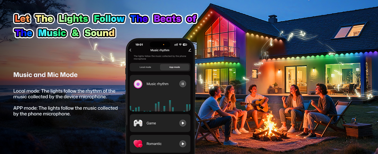 outdoor permanent lights for house