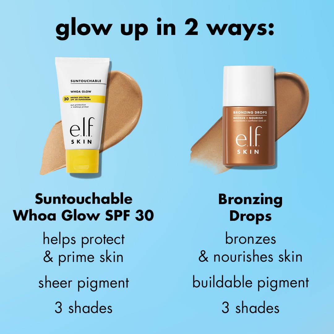 e.l.f. SKIN Bronzing Drops, Liquid Bronzer For Face & Skin, Creates A Sun-Kissed Glow, Infused With Vitamin E, Vegan & Cruelty-Free, Pure Gold - Image 7