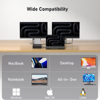4 in 1 External Blu ray Drive, 16x USB 3.0 and Type-C External Bluray Drive, Multi-Function Fast-Charging Desktop BD/CD/DVD Burner/Read with HDD Enclosure USB HUB for Both Mac/PC - Image 6