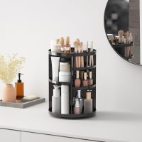 Rotating Makeup Organizer for Vanity, 360 Spinning Skincare Organizers with Adjustable Trays, Make Up Desk Storage Carousel Rack, Cosmetic Display Cases for Dresser Bathroom Countertop - Image 2