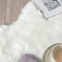 White Faux Sheepskin Fuzzy Fur Rugs for Bedroom Small Machine Washable Fluffy Area Rugs for Living Room 2x4 Shag Nursery Rug - Image 5