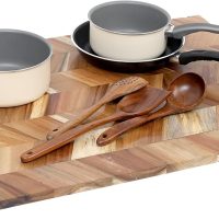 SwallowLiving Noodle Board Stove Cover Wood with Handles, Wooden Stovetop Cover Board for Gas Stove and Electric Stove Top, kitchen sink cover for counter space, Acacia - Image 7