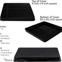 Reston Lloyd G-105-B Square Gas Stove Burner Covers, Set of 4, Black, 9" x 0.75" x 9" (Length x Width x Height) - Image 6