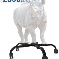 Frassie 25 Inch Office Chair Metal Base Replacement Heavy Duty 2500 Lbs Computer Chair Base Part with 5 Casters - Image 2