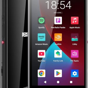 128GB MP3 Player with Bluetooth and WiFi, 5" Touch Screen Android 14 Music Player with Play Store, Spotify, Pandora, Amazon Music, MP3 & MP4 for Kids with Libby, Audible, Up to 512GB