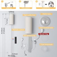 luckystyle LED Floor Lamp for Living Room, Dimmable Standing Lamps with Foot Switch,Remote Custom Color Temperature Silver Pole Lamp with Lampshade,12W Led Bulb Tall Lamps for Bedroom Office Kid Room - Image 4