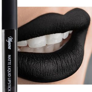 Mynena Black Long Lasting Lipstick for Women Waterproof & Transfer-Proof | Hydrating with Shea Butter | Bold Pigment Intense Matte Color Lip Stain | Talc-Free & Vegan Product that Performs | Linda
