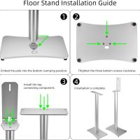 Speaker Stand Pair for Sony BRAVIA Home Theater Surround Sound System HT-A9M2/HT-A9/SA-RS5, Aluminum Alloy Floor Stand Bracket for Sony HT-A9M2/HT-A9/SA-RS5 Speaker - Image 4