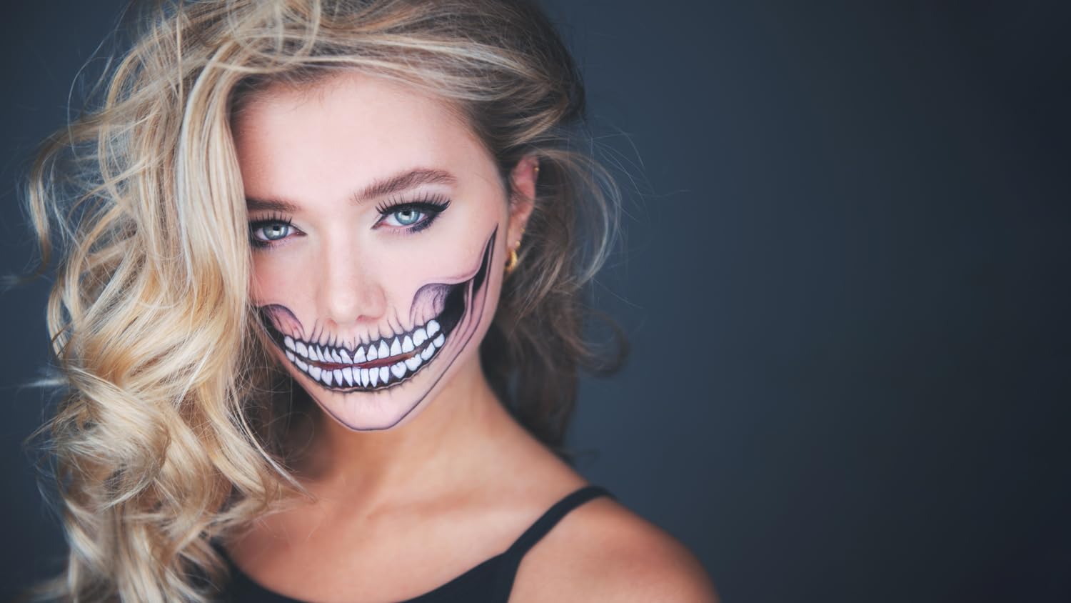2 x Classic Skull Temporary Tattoo Halloween Costume for Men and Women, Adult, Face Sticker - Image 6