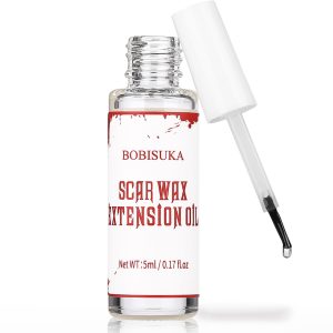 BOBISUKA Scar Wax Extension Oil for Professional SFX & Halloween Makeup - Non-Sticky, Smooth Finish - 0.17OZ
