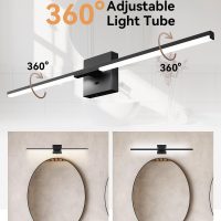 Ensenior Modern Bathroom Vanity Light 32 inch, Built-in Dimmer, 18.5W Dimmable 5CCT Led Bath Lights, Black Bar Vanity Light for Bathroom Mirror Cabinets Bedroom-FCC Certificated - Image 3