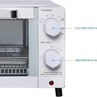 Mainstay Toaster Oven Combo Kitchen Appliances, Fits 9” Pizza, 4 Slice Capacity, Powerful Circulation, Auto Shutoff, Includes Baking Rack Pan Quartz, up to 60 Min, Easy Clean (Arctic White) - Image 2