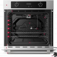 GASLAND 24 Inch Gas Wall Oven, ETL Certified Natural Gas Oven, Built-in Single Wall Oven, with Bake Broil Rotisserie Functions, Digital Timer and Convection Fan, 120V Cord Plug, Stainless Steel - Image 7