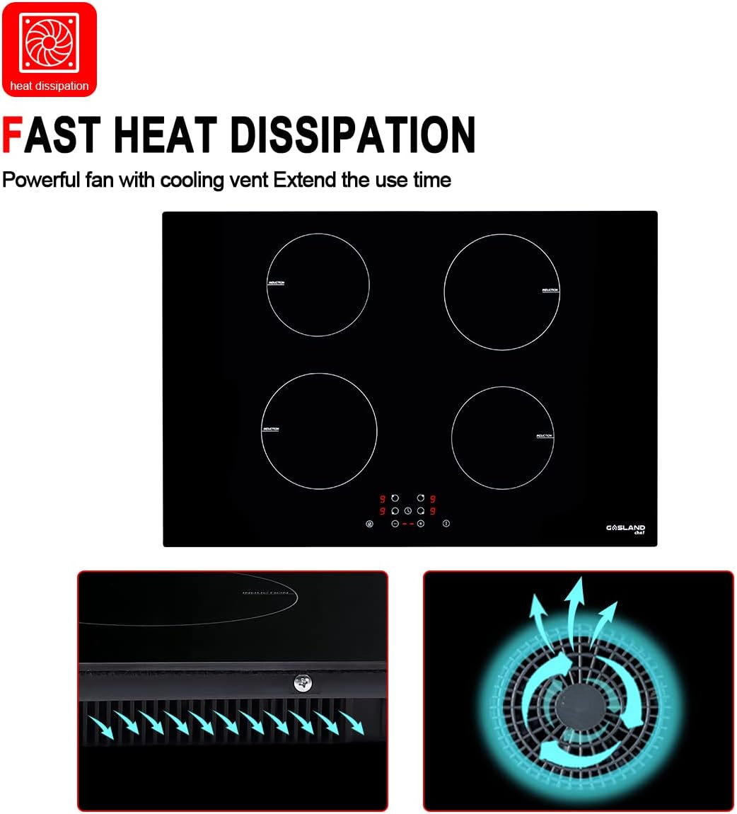 GASLAND Chef Induction Cooktop 30 Inch, Built-in Electric Cooktop 4 Burners Electric Stove Top, Sensor Control Induction Hob with Child Safety Lock and Timer 240V - Image 5