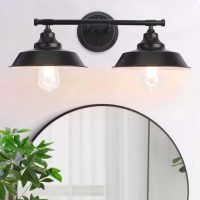 GoYeel Vanity Lights - 2 Light Farmhouse Bathroom Lighting, Matte Black Over Mirror Sconce - Image 9